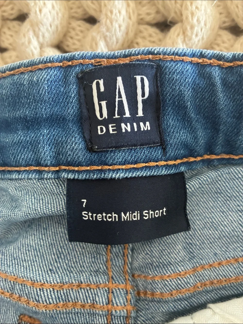 GAP Girls' Faded Blue Cutoff Denim Shorts